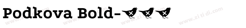 Podkova Bold字体转换